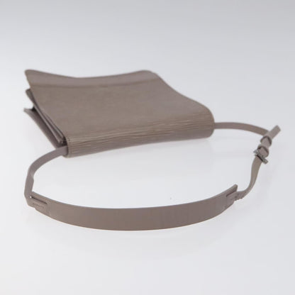 Louis Vuitton Epi Biarritz Shoulder Bag Gray Pepper M 5293c Lv Auth