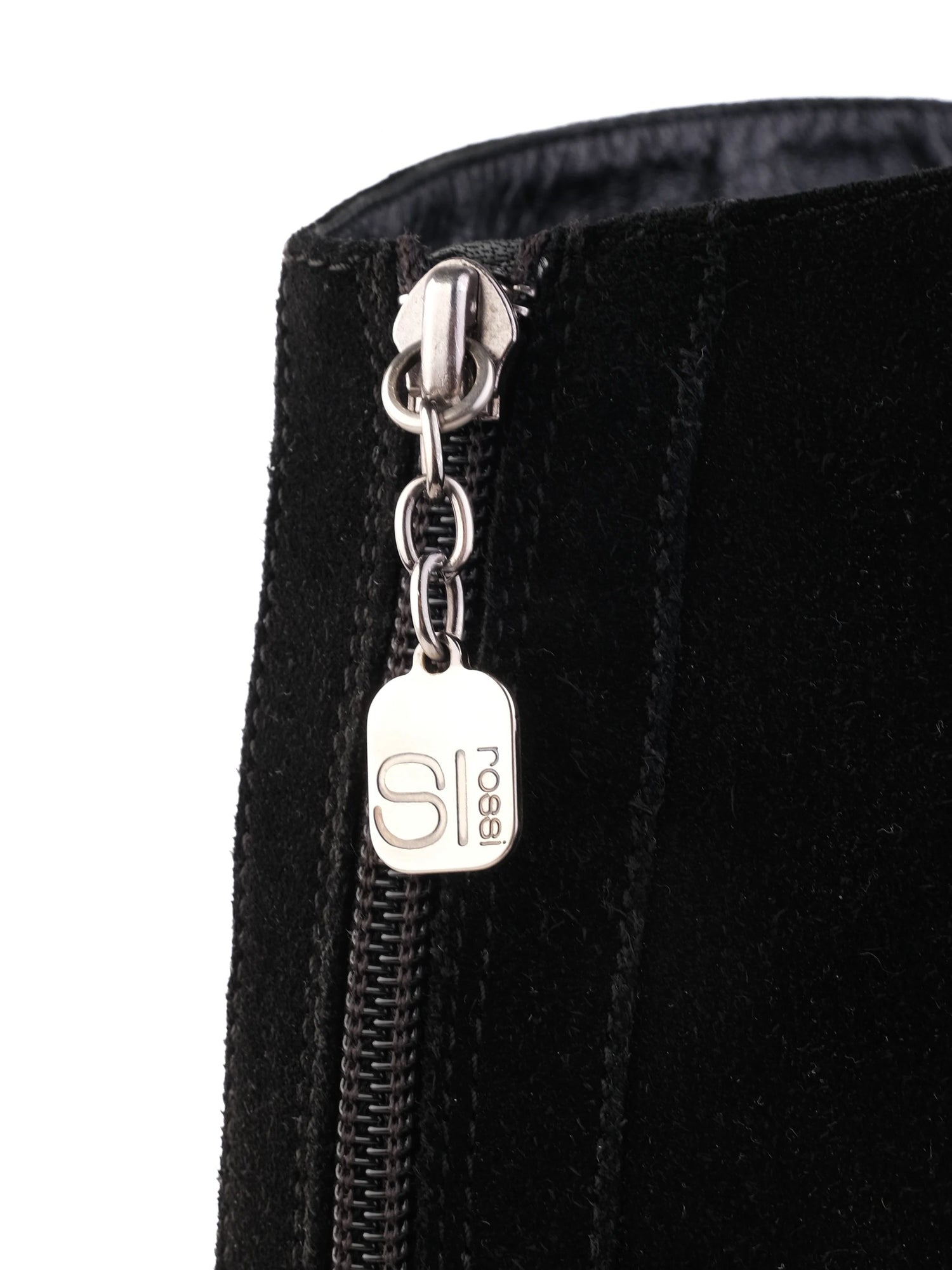 Excellent SI Rossi Black Genuine Suede Knee-High Boots Size 38