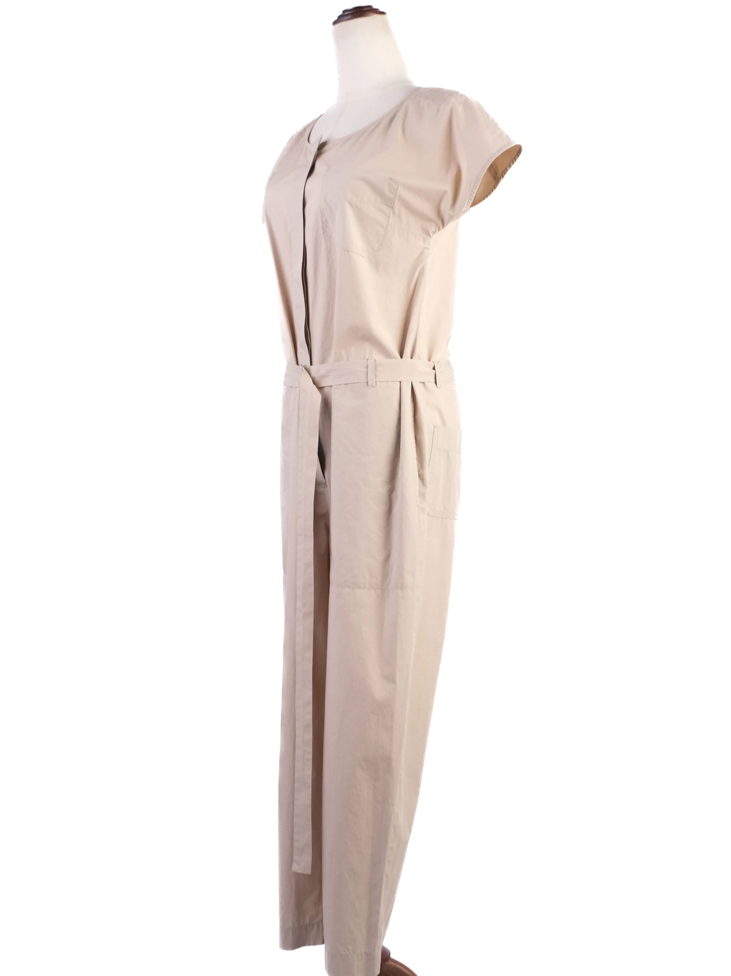 Excellent Weekend MaxMara White Cotton Jumpsuit Size S