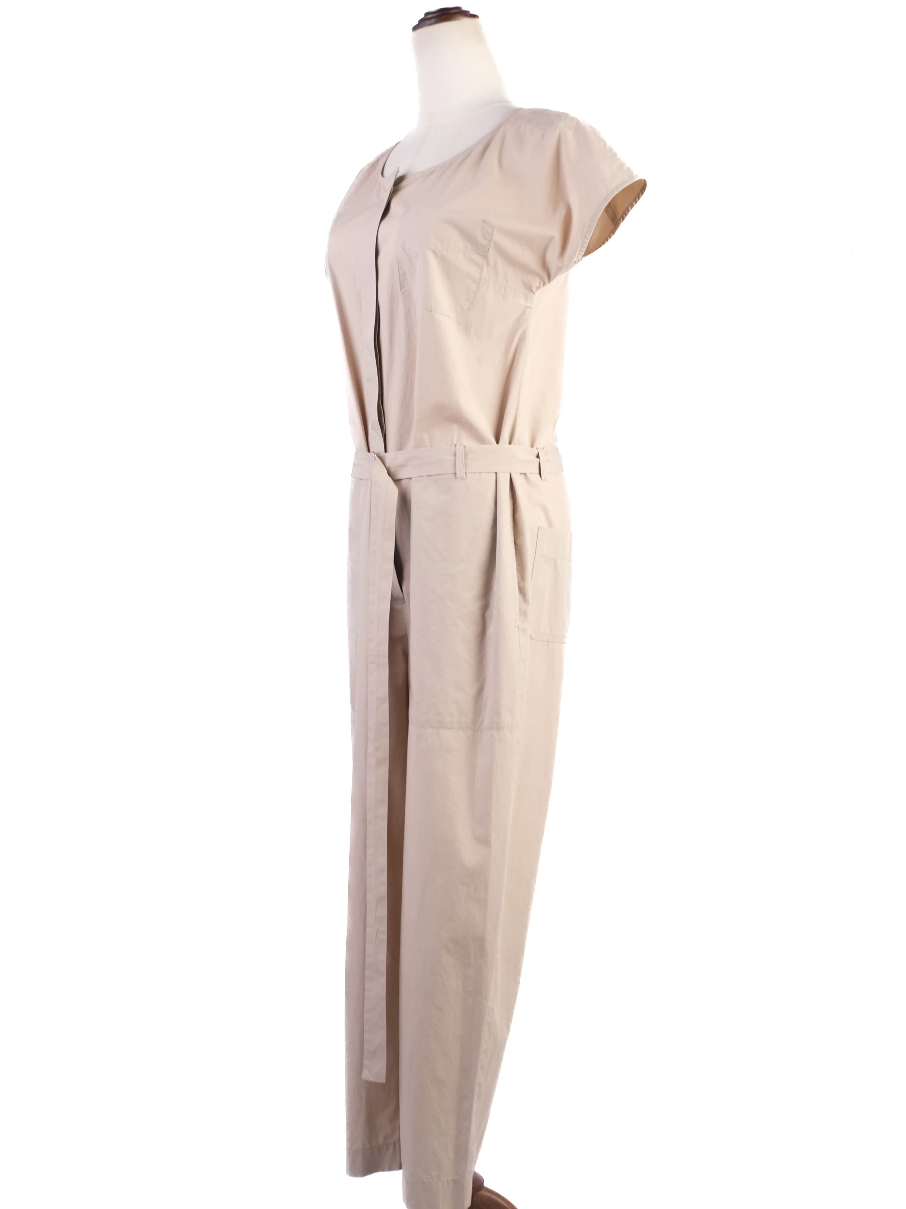 Excellent Weekend MaxMara White Cotton Jumpsuit Size S