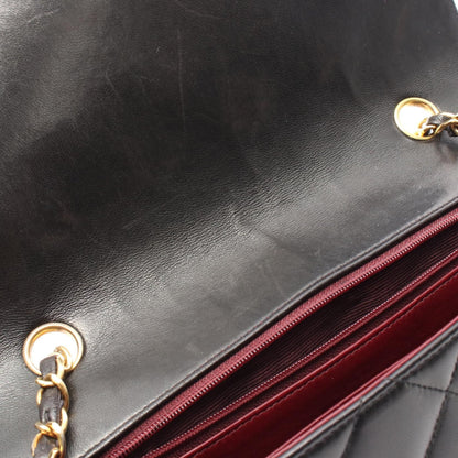 Chanel Black Matelasse Diana Flap Shoulder Bag Lambskin (sheep Leather) A 01165