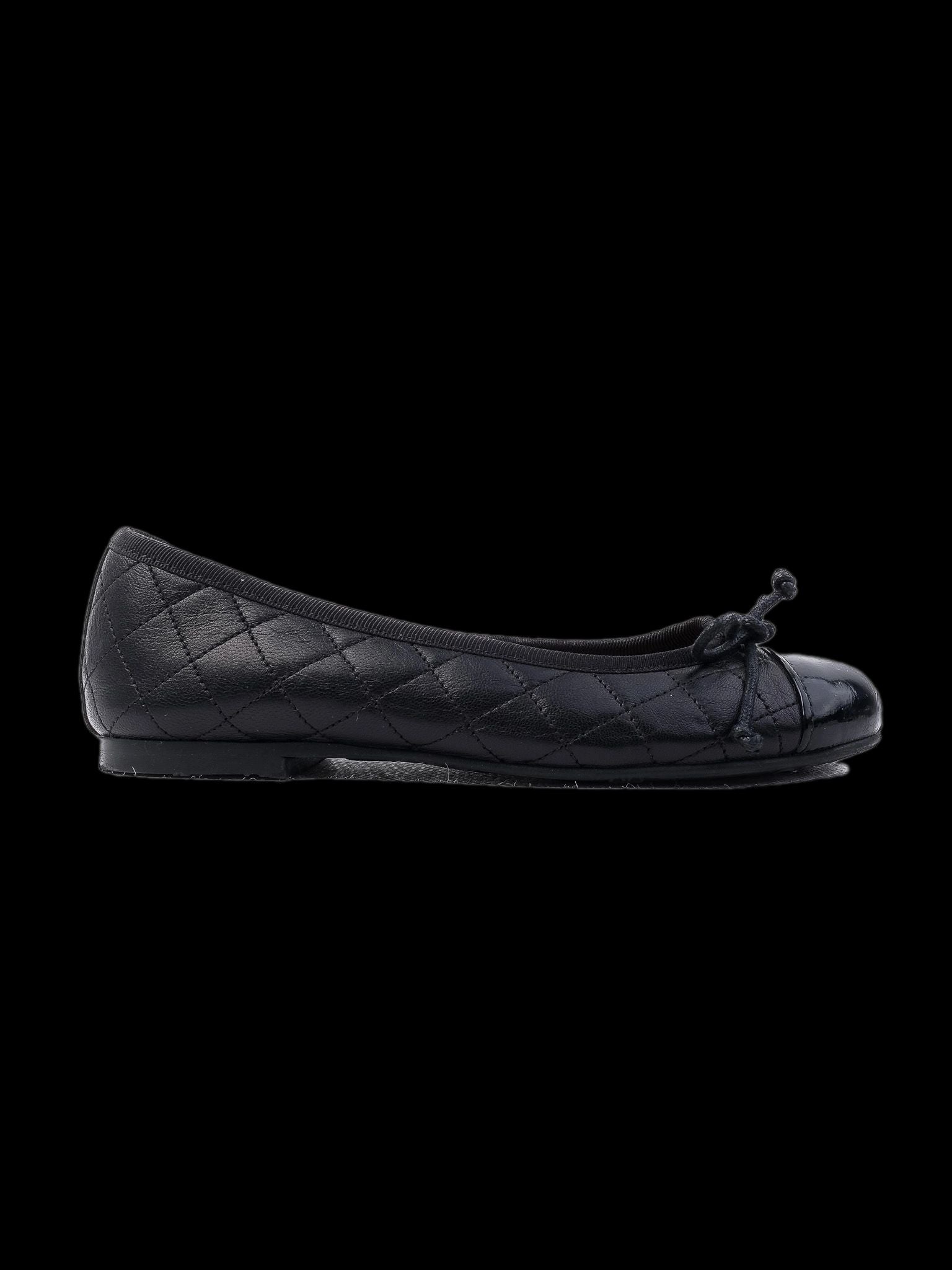 Perfect Pretty Ballerinas Black Leather Ballet Flats Size 30 for Kids