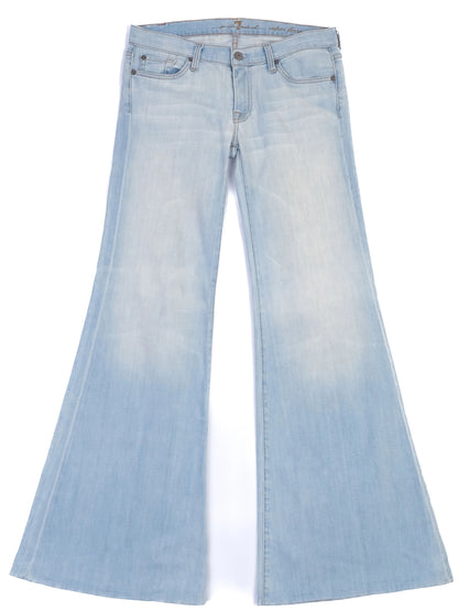 Excellent 7 For All Mankind Super Flare Jeans Blue Size M