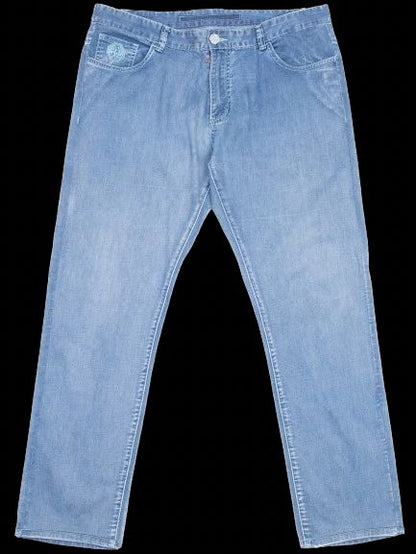 Excellent Stefano Ricci Light Blue Cotton Jeans Size XXL