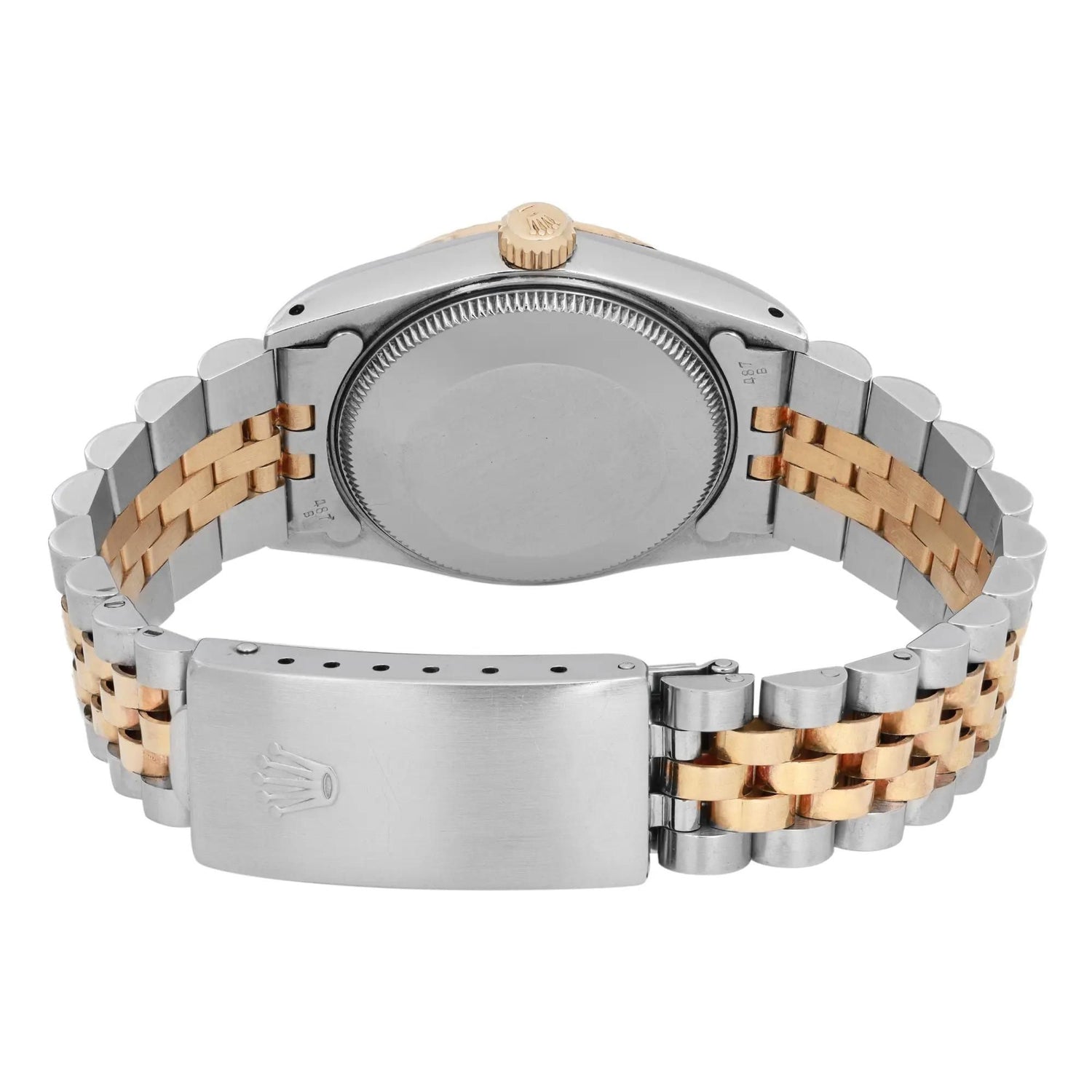 Rolex Datejust 31mm 18K Yellow Gold Steel Red Vignette Dial Ladies Watch 68273