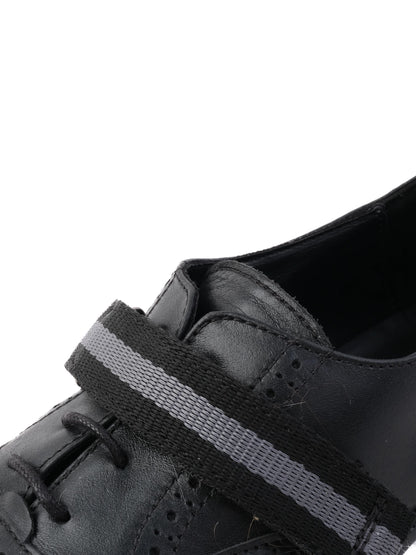 Excellent Missouri Black Leather Brogue Shoes Size 33 for Kids