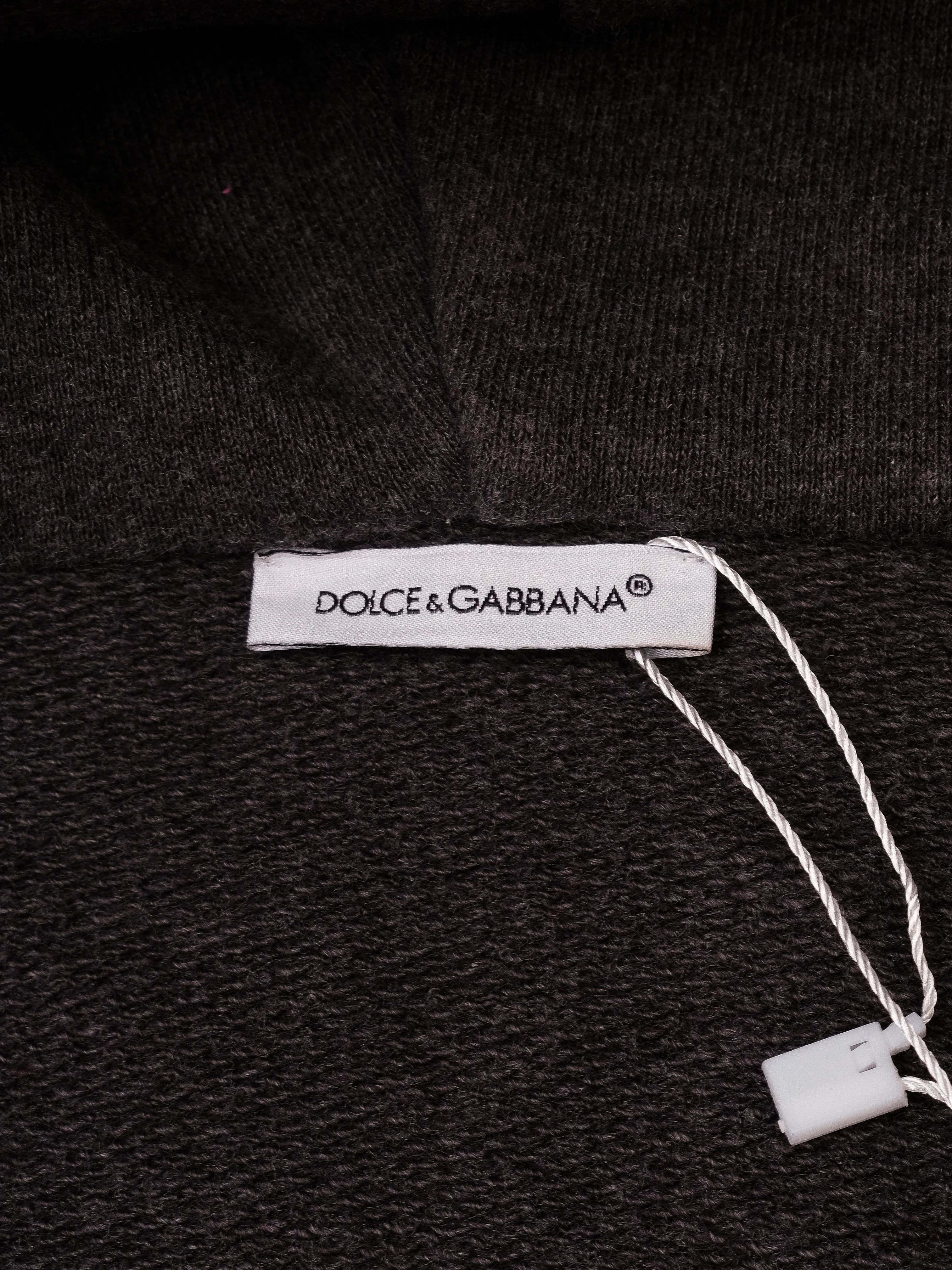 Good Dolce Gabbana Gray Hoodie for Kids Size 3 with Embroidered Crowns