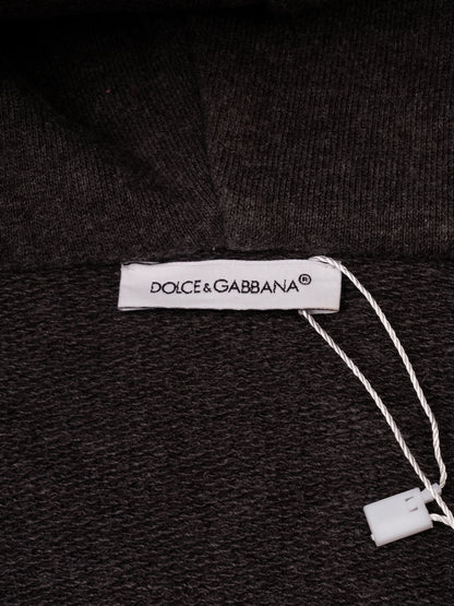 Good Dolce Gabbana Gray Hoodie for Kids Size 3 with Embroidered Crowns