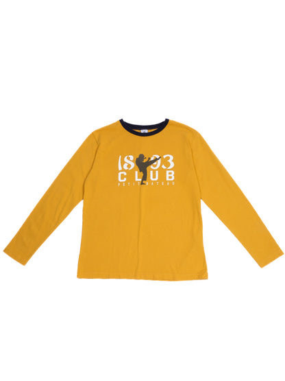 Excellent Petit Bateau Yellow Long Sleeve Shirt Size 12 Kids