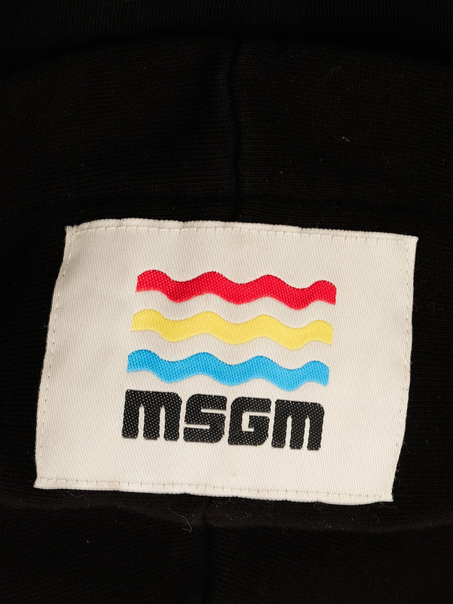 MSGM Black Cotton Hoodie Size 10 for Kids Excellent Condition