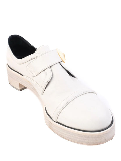 Good Nicholas Kirkwood Gray Leather Block Heel Shoes Size 40