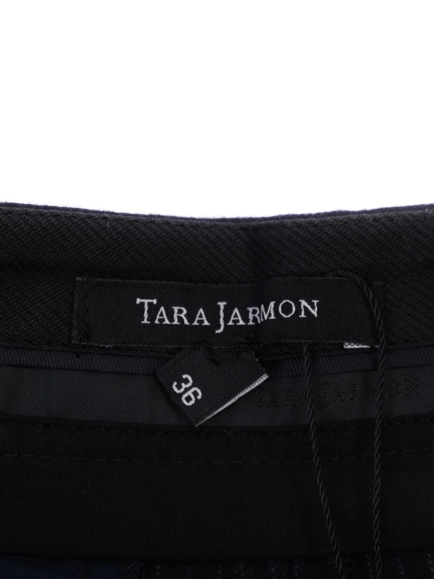 Excellent Tara Jarmon Blue Wool Pants Size S Pinstriped Design