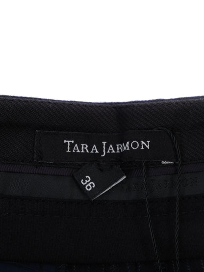 Excellent Tara Jarmon Blue Wool Pants Size S Pinstriped Design