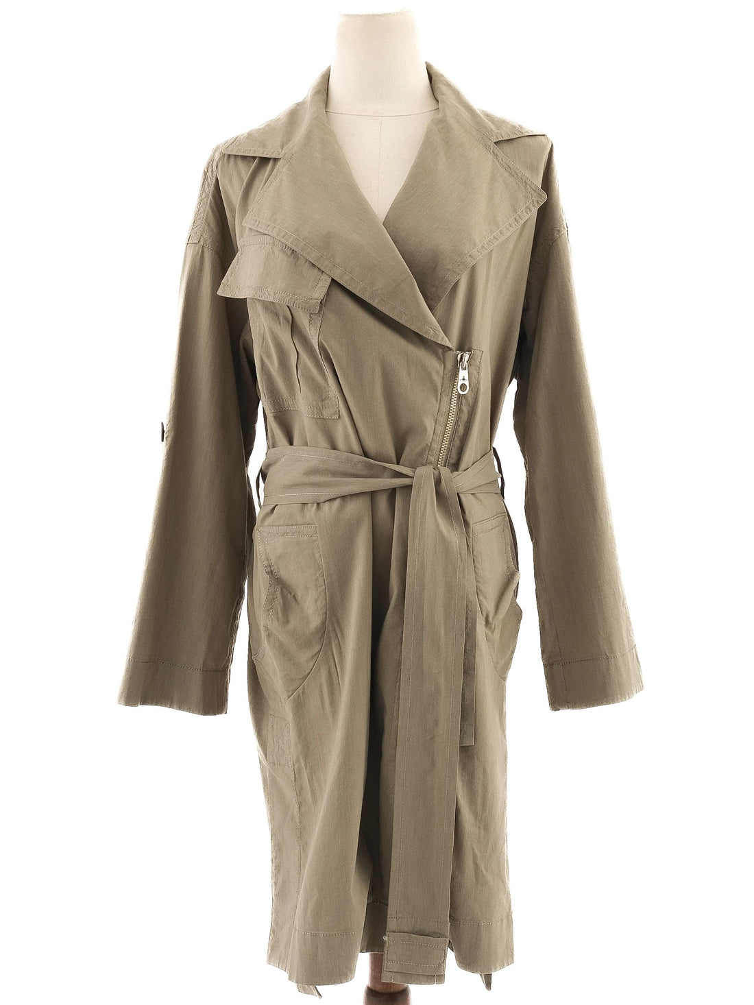 Excellent Emporio Armani Green Wool Blouse Size M Short-Sleeve