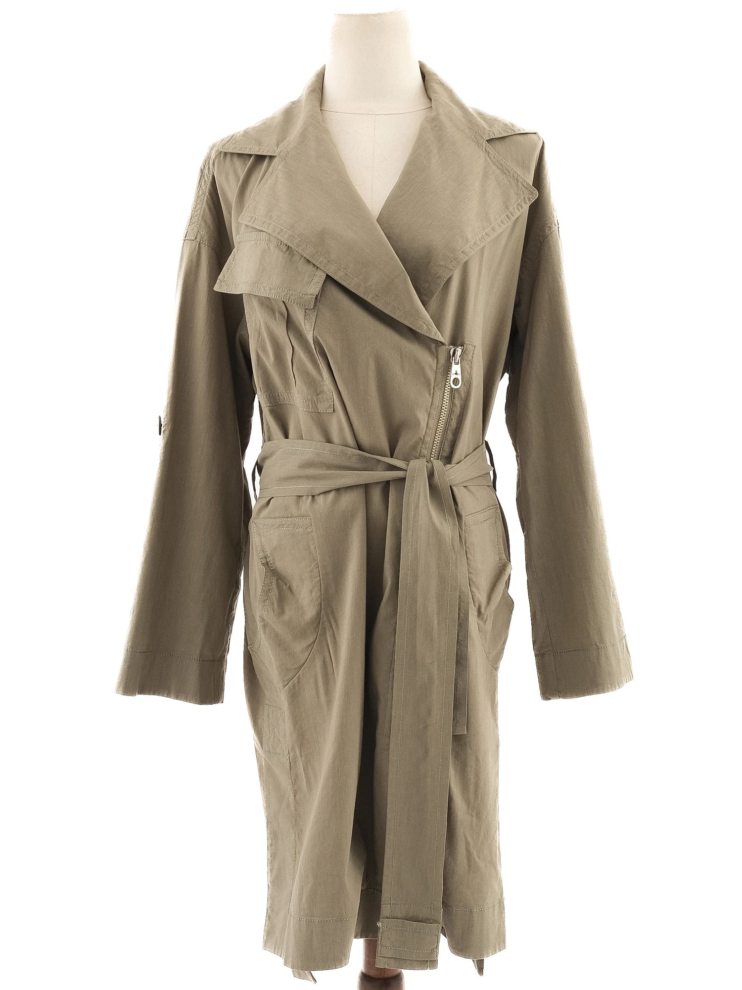 Excellent Emporio Armani Green Wool Blouse Size M Short-Sleeve