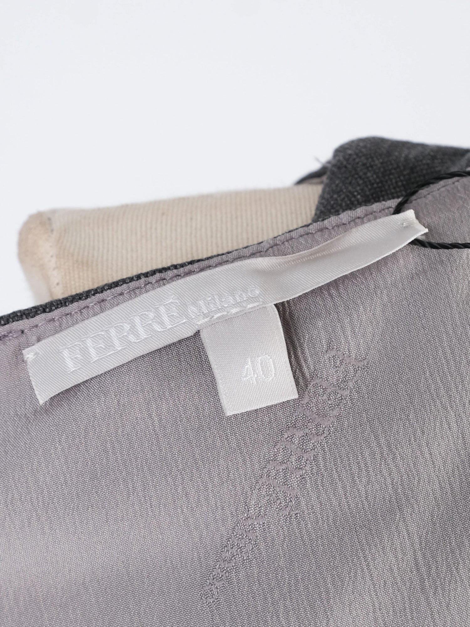 Excellent Ferre Gray Wool Sleeveless Dress Size M with Black Panels