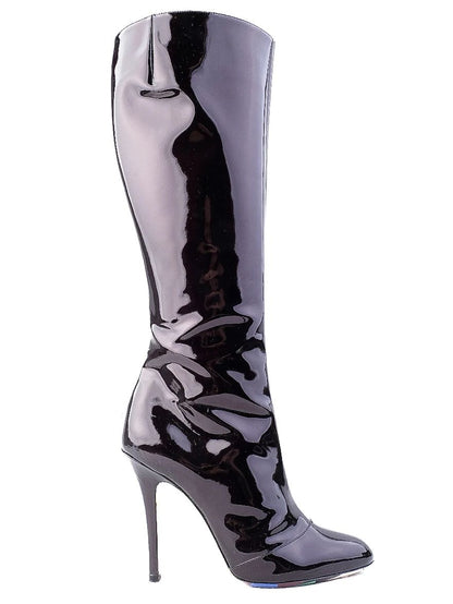 Excellent Emilio Pucci Black Leather High-Heeled Boot Size 38