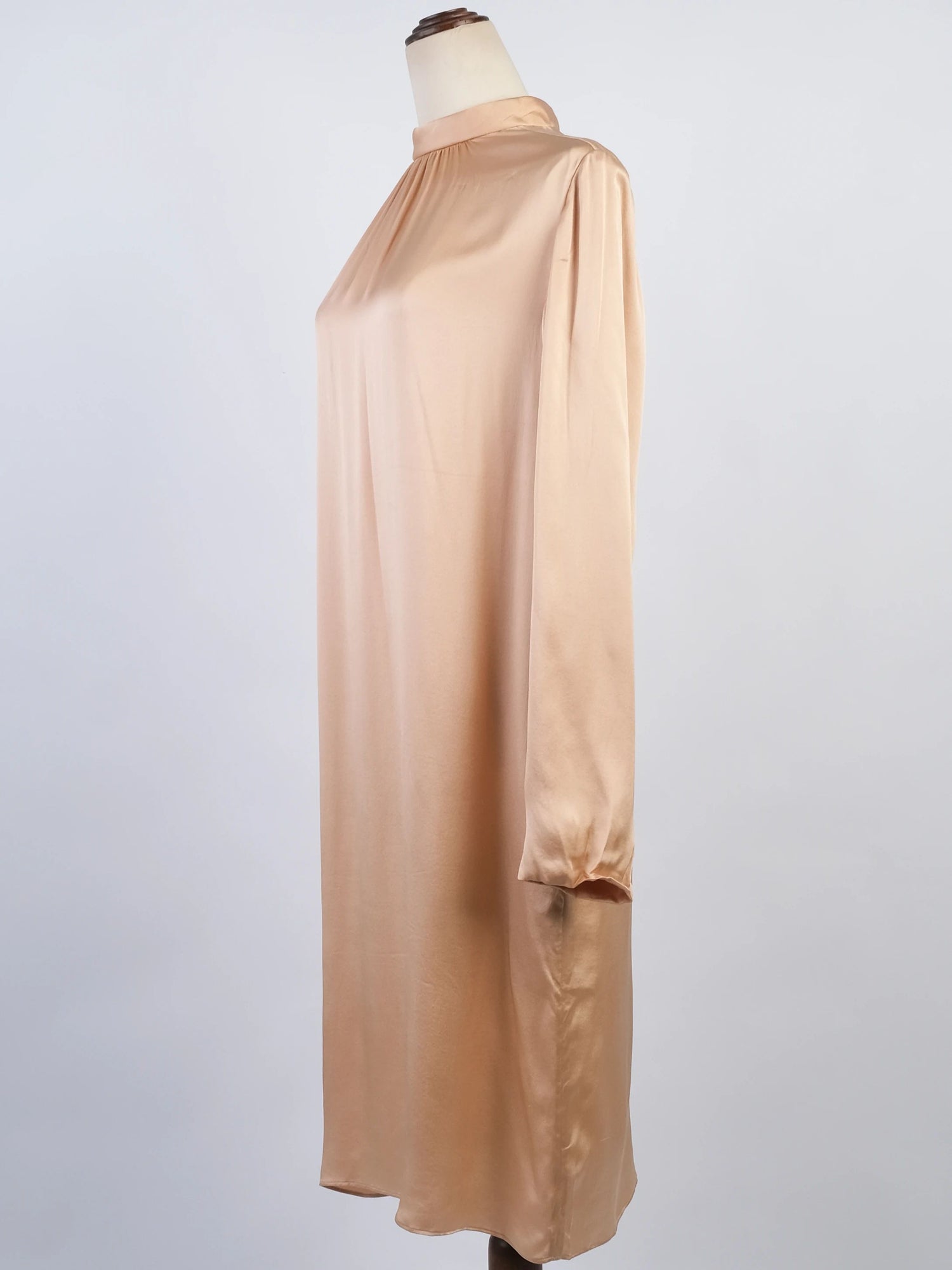 Excellent Chloe Pink Silk Long Sleeve Dress Size L