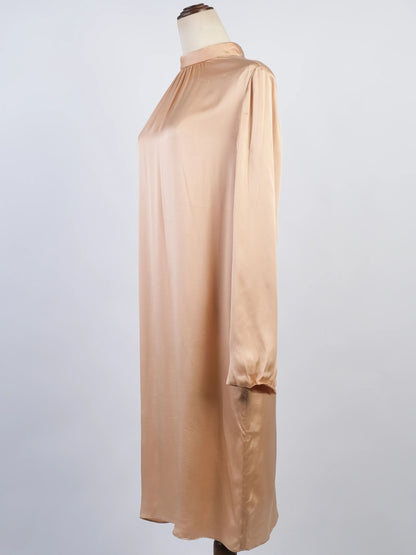 Excellent Chloe Pink Silk Long Sleeve Dress Size L