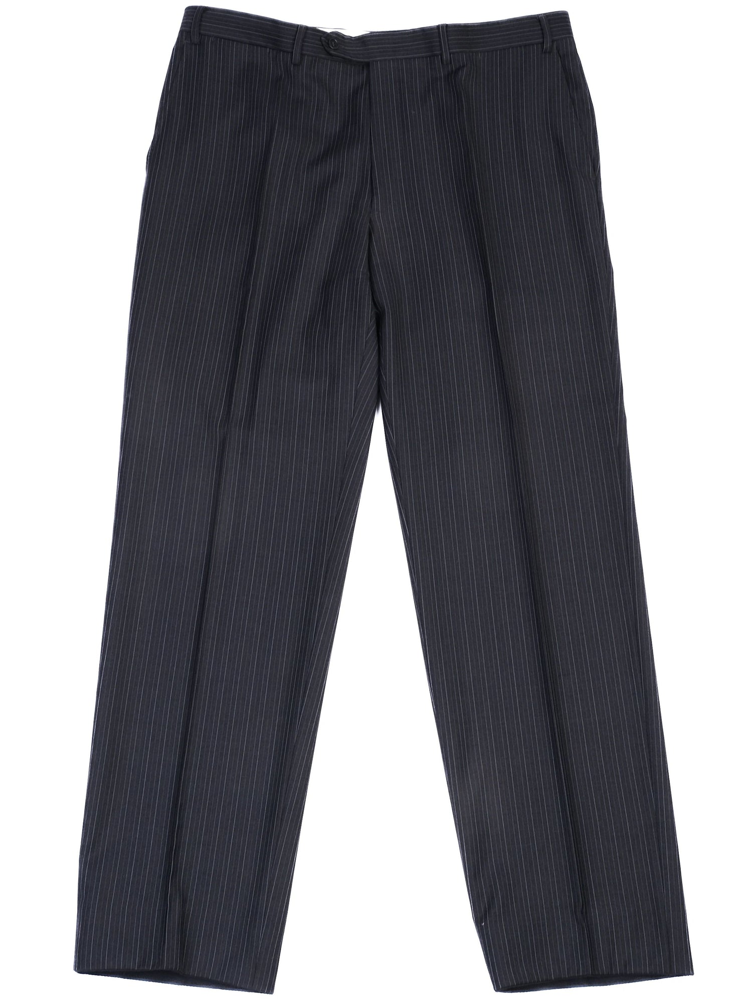 Excellent Canali Black Wool Suit Jacket Men Size XXL Pinstripe