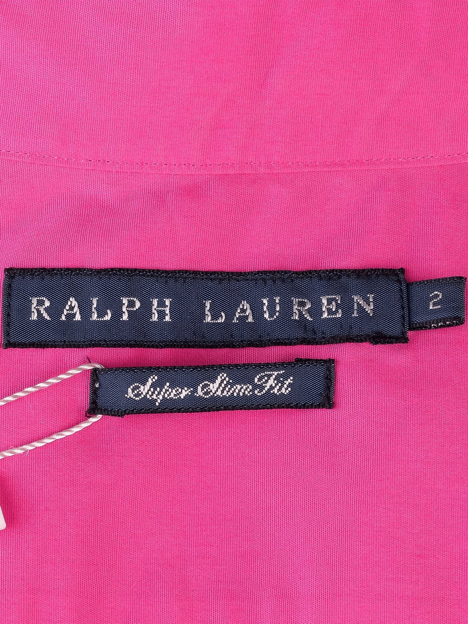Excellent Ralph Lauren Pink Cotton Shirt XS Super Slim Fit