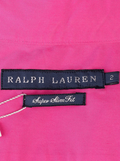 Excellent Ralph Lauren Pink Cotton Shirt XS Super Slim Fit