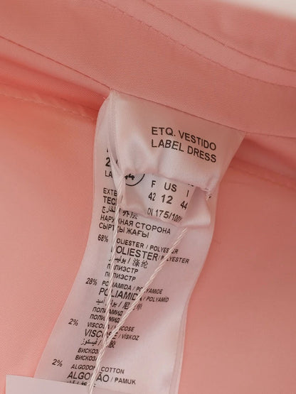 Excellent Pronovias Pink Evening Gown Lace Detail Size XXL