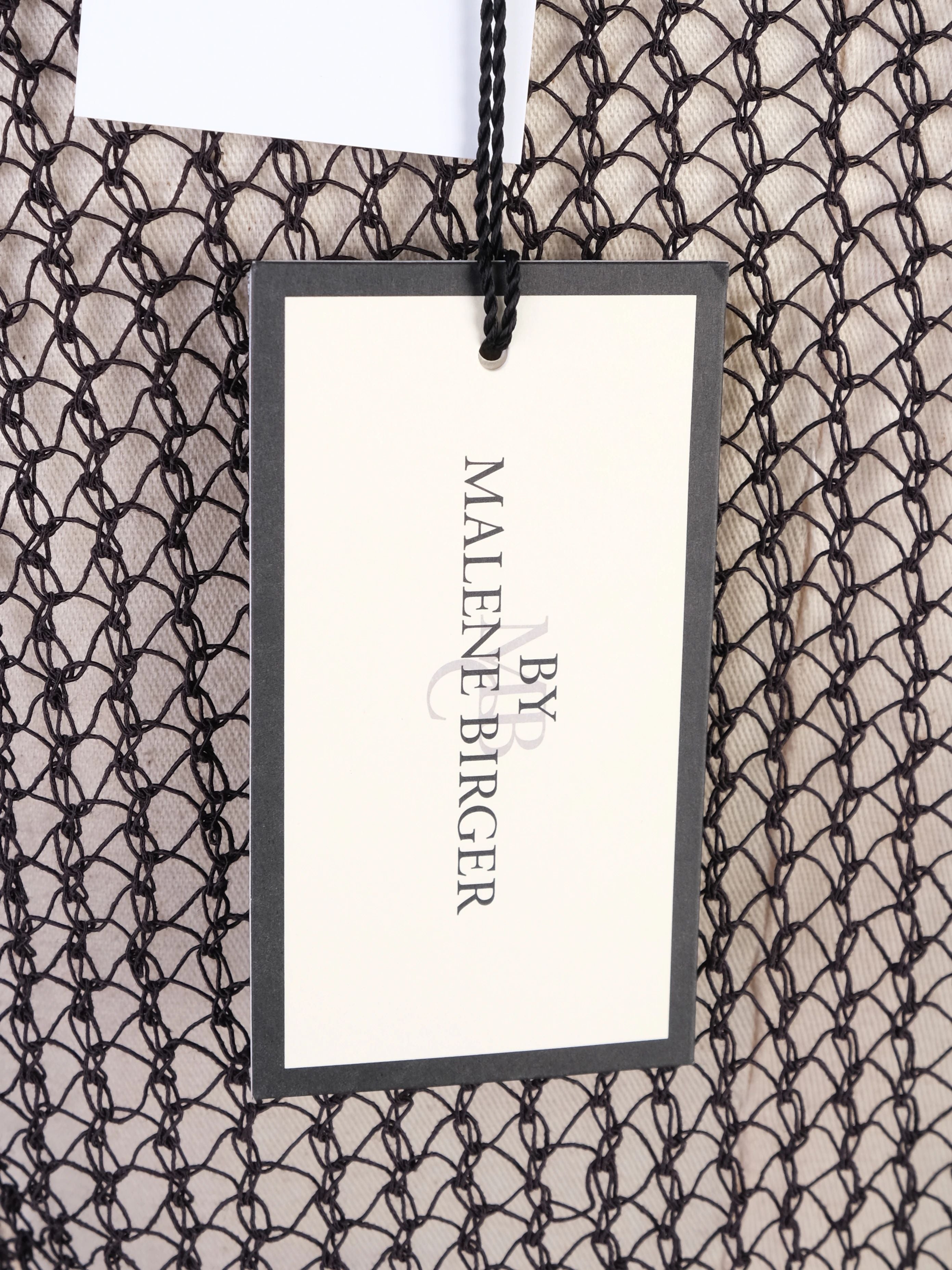 NEW By Malene Birger Black Mesh Dress Size XS V-Neck Long Sleeve