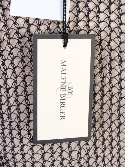 NEW By Malene Birger Black Mesh Dress Size XS V-Neck Long Sleeve