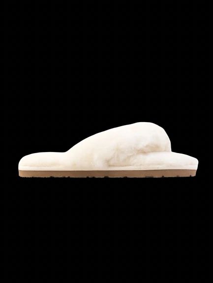NEW Ugg White Faux Fur Slippers with Decorative Bow for Women