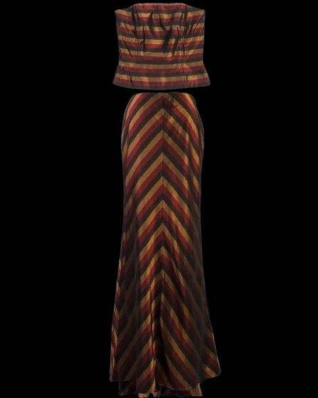 Excellent Luisa Spagnoli Strapless Top &amp; Long Skirt Set Size M