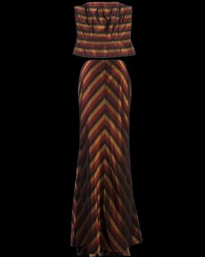 Excellent Luisa Spagnoli Strapless Top &amp; Long Skirt Set Size M