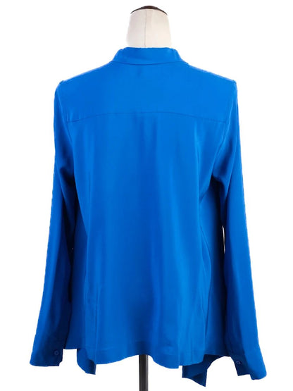 Excellent Stella McCartney Blue Silk Button-Up Shirt Women Size N/A