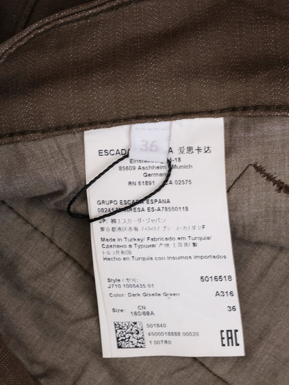 Excellent Escada Green Cargo Pants Size S - Slim Fit, Multiple Pockets