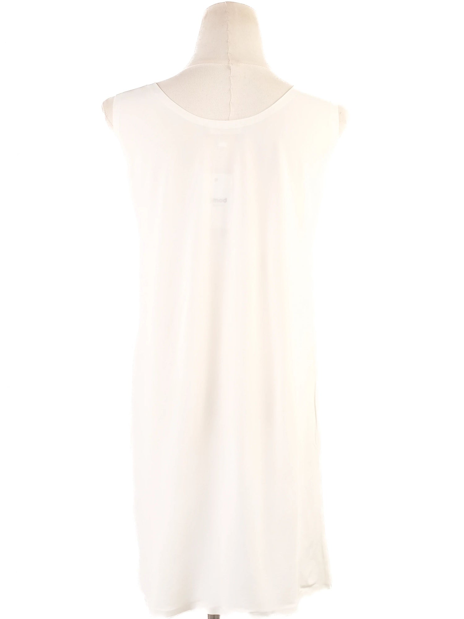 Excellent Max Mara White Viscose Sleeveless Dress Size S