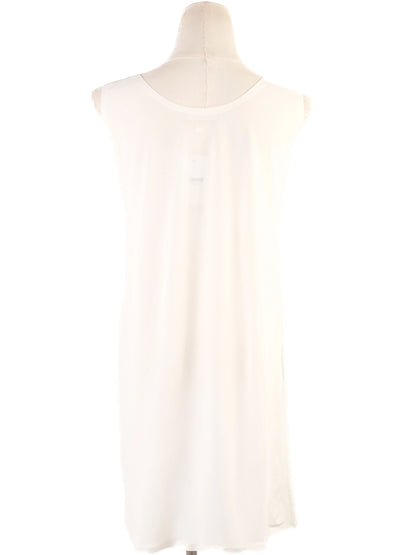 Excellent Max Mara White Viscose Sleeveless Dress Size S