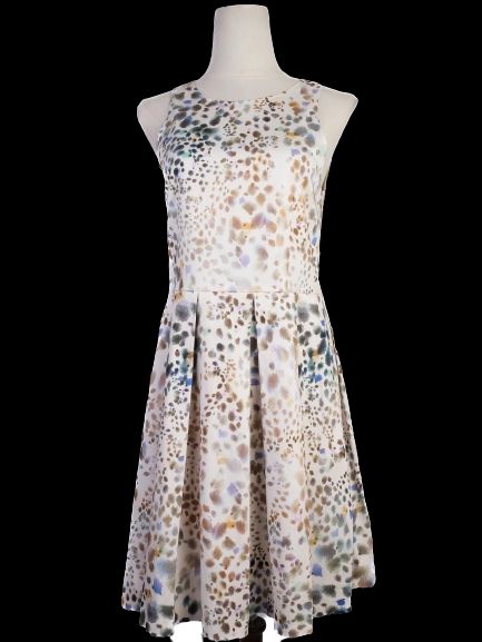 Excellent MaxCo Sleeveless Dress M Multicolored Abstract Cotton