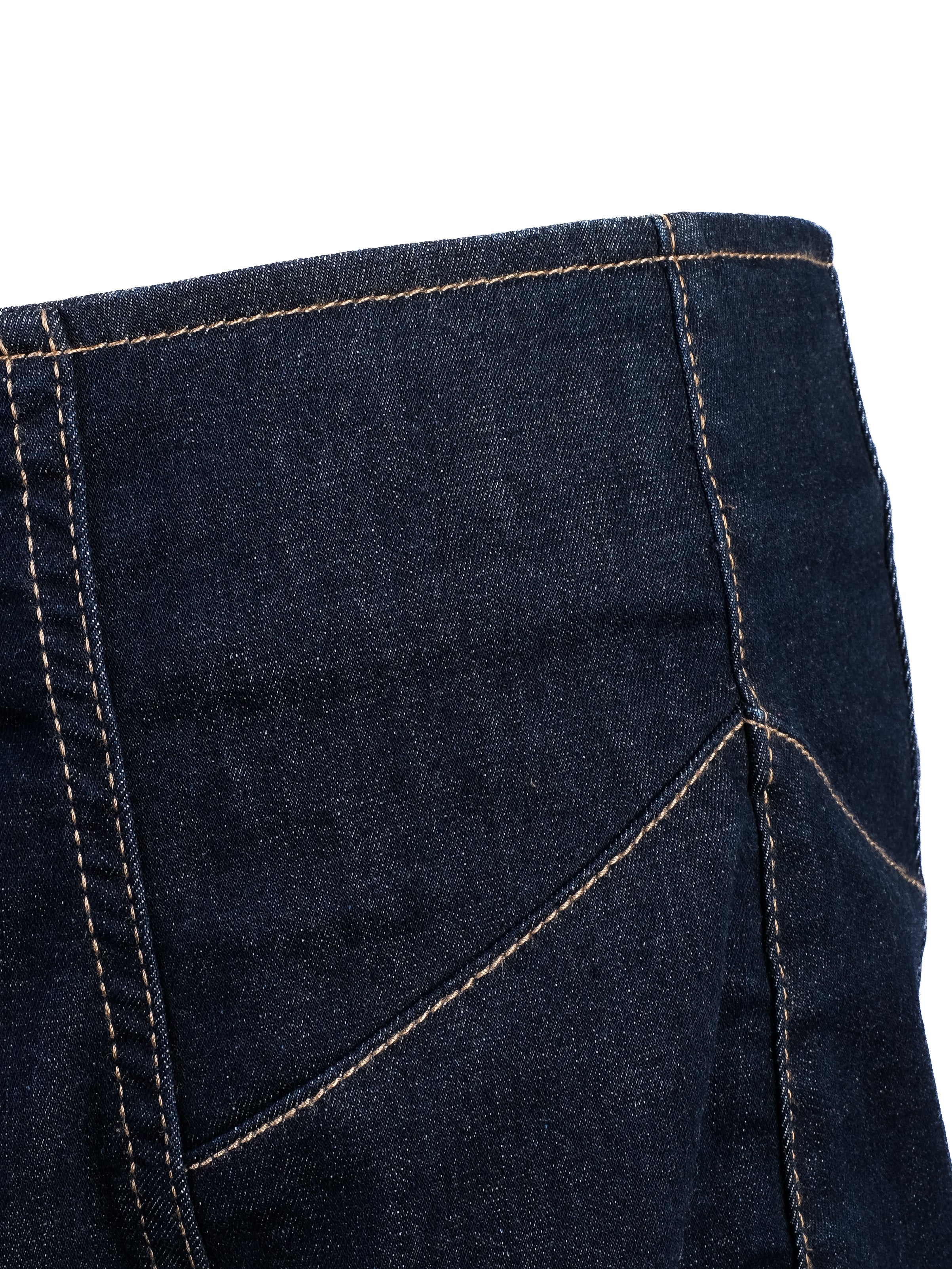 Excellent Marina Rinaldi Blue Denim Midi Skirt Cotton Size 8