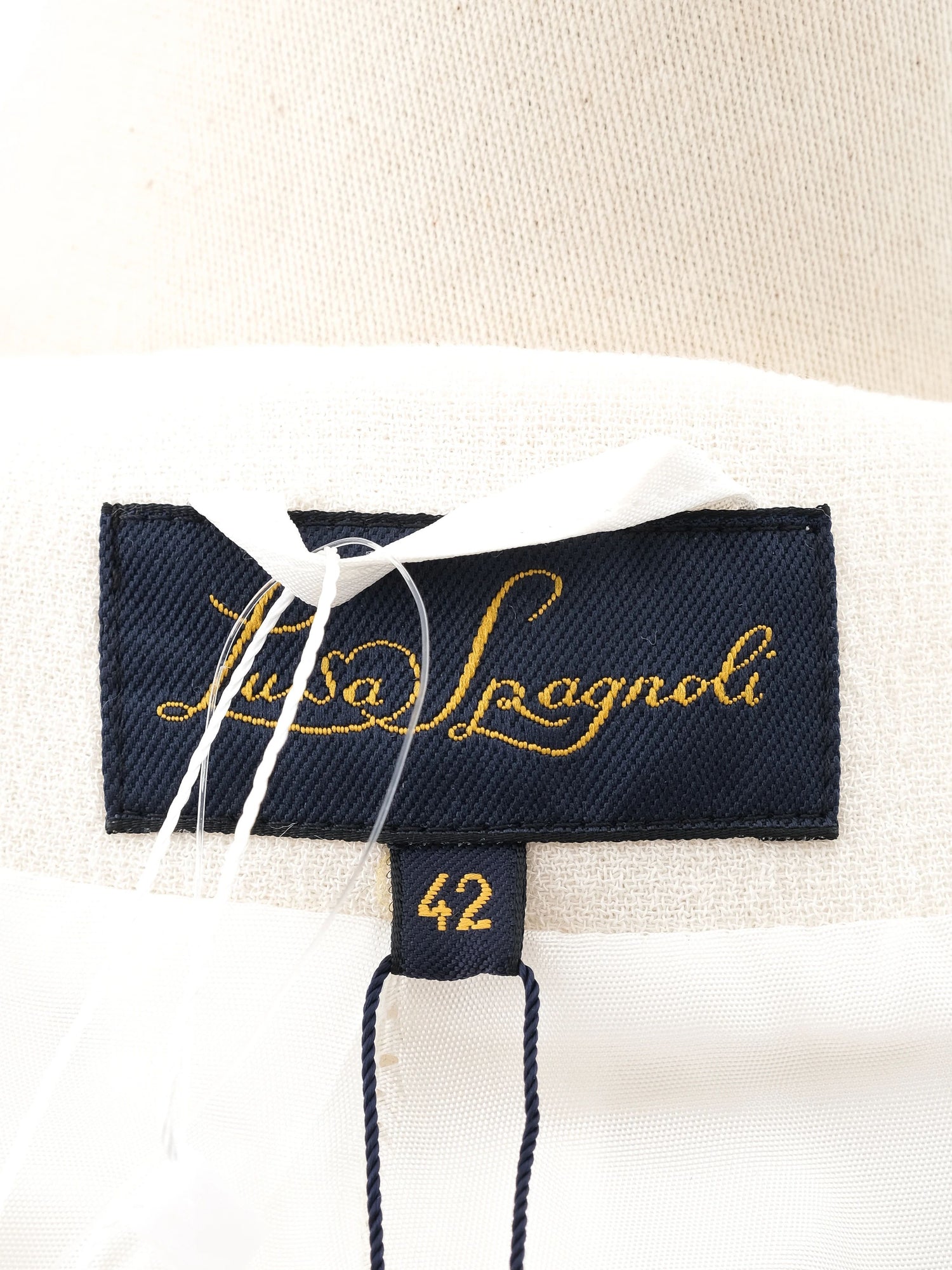 NEW Luisa Spagnoli Yellow Wool Blazer Size L with Ruffled Details