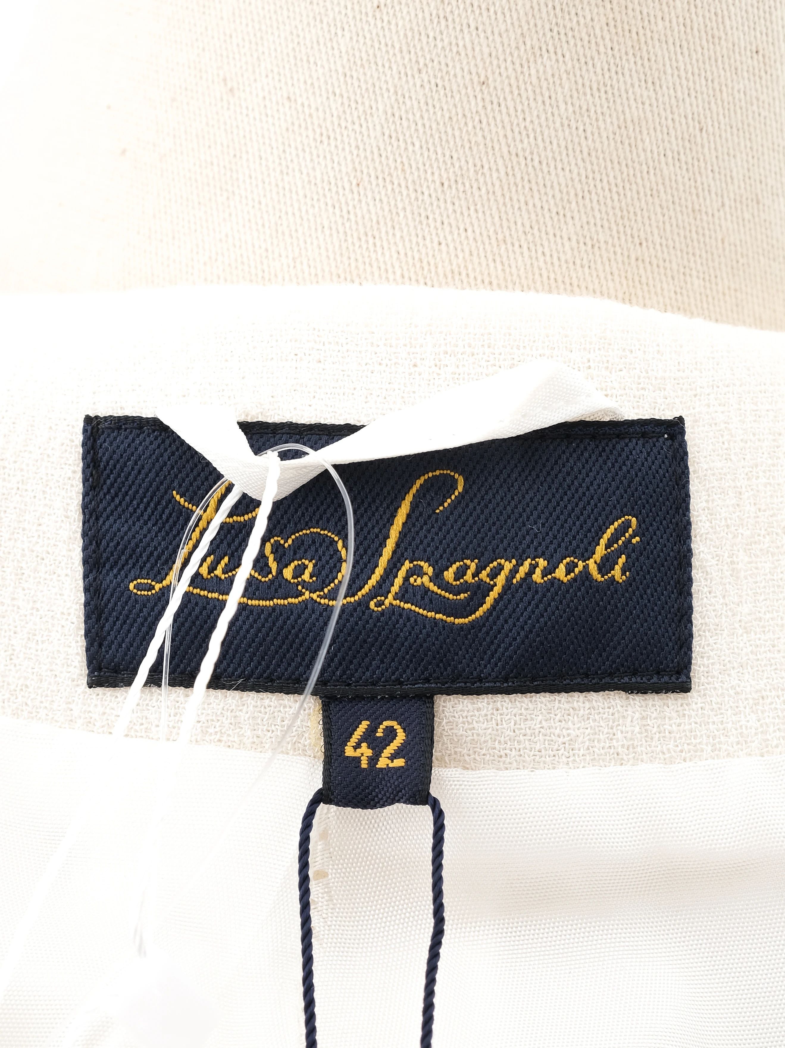 NEW Luisa Spagnoli Yellow Wool Blazer Size L with Ruffled Details