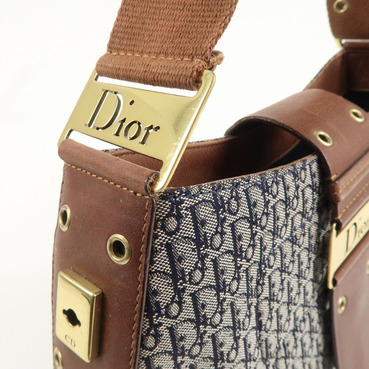Christian Dior Trotter Street Chic Canvas Shoulder Bag