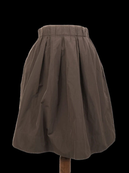 Perfect Brunello Cucinelli Gray Silk Pleated Skirt Size XS