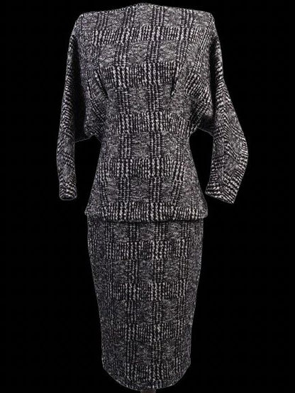 Excellent Plein Sud Gray Wool Two-Piece Outfit Size L