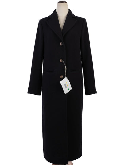 NEW Beatrice B. Long Blue Wool Coat Size S