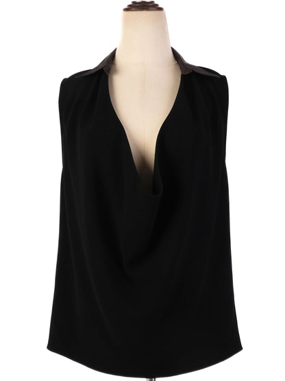 Excellent Balenciaga Black Sleeveless Top Triacetate Women