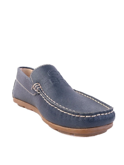 Excellent Gianfranco Ferr� Blue Leather Moccasin Loafers Size 34