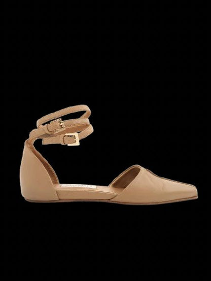 Excellent Max Mara Orange Leather Flat Shoes Size 36