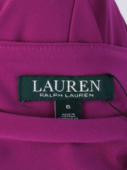 Excellent Ralph Lauren Purple Fitted Dress Size M with V-Neckline