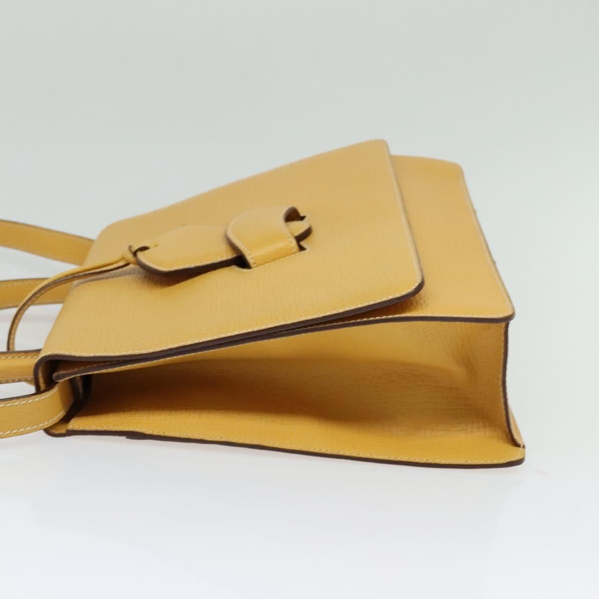 Loewe Barcelona Hand Bag Leather 2way Yellow Auth