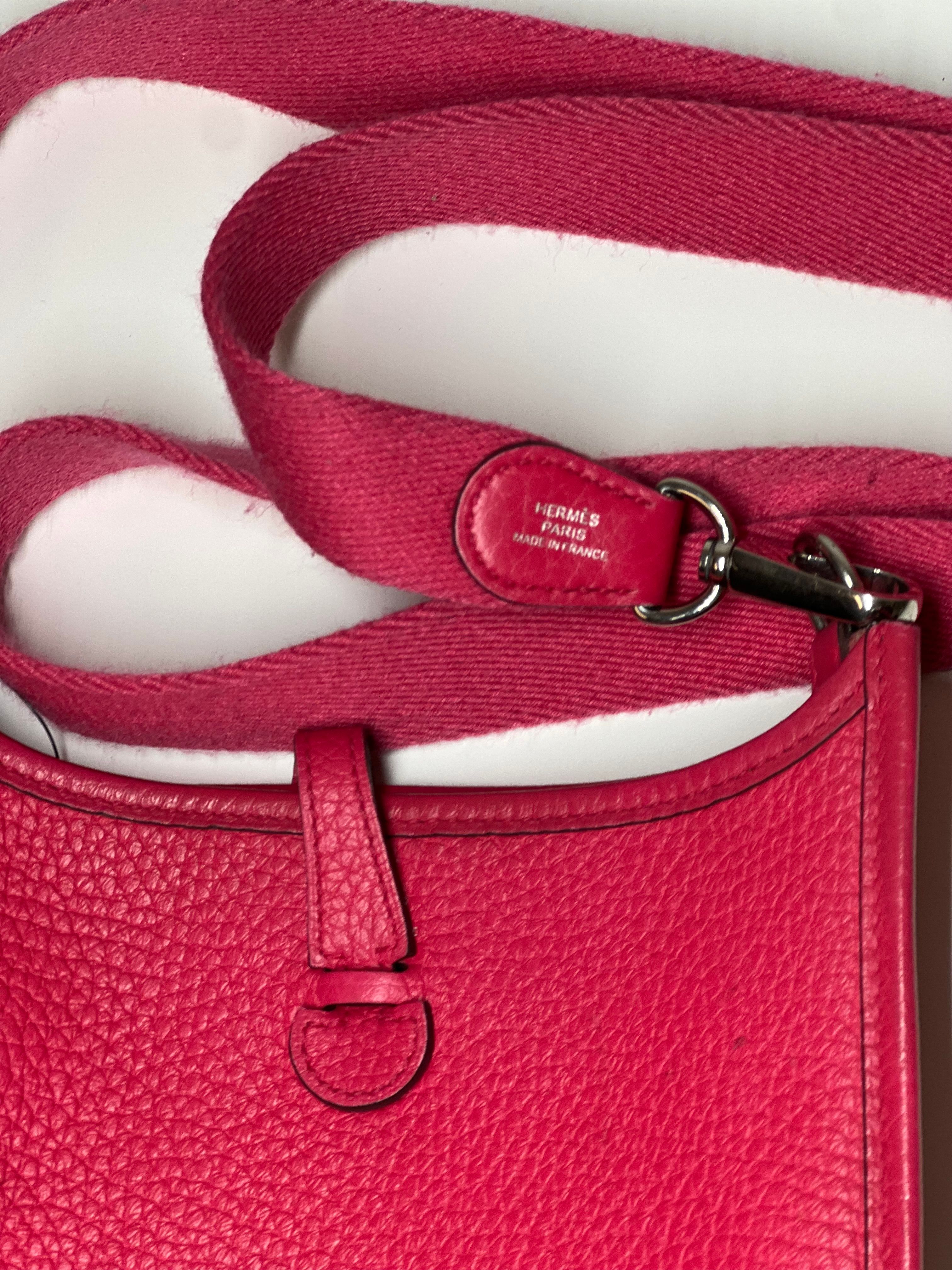 Hermes Pink Evelyne TPM,Togo  A Stamp